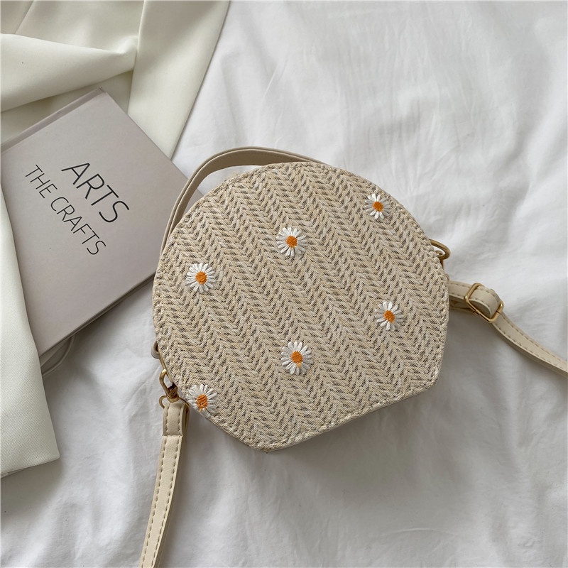 Túi cói đi biển picnic, túi nữ thời trang, giỏ xách du lịch đeo chéo TX013 - Filibra