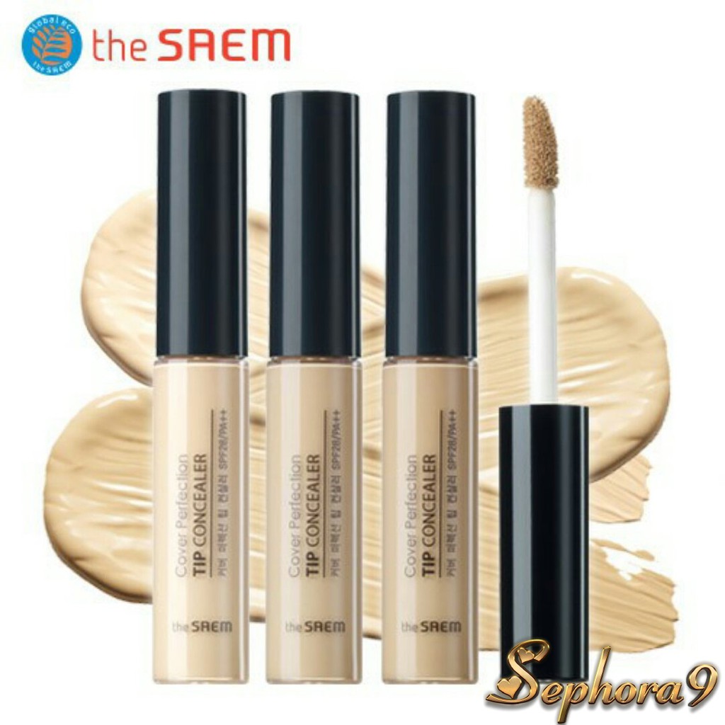 Kem che khuyết điểm The Saem Cover Perfection Tip Concealer Spf28 PA++ lâu trôi