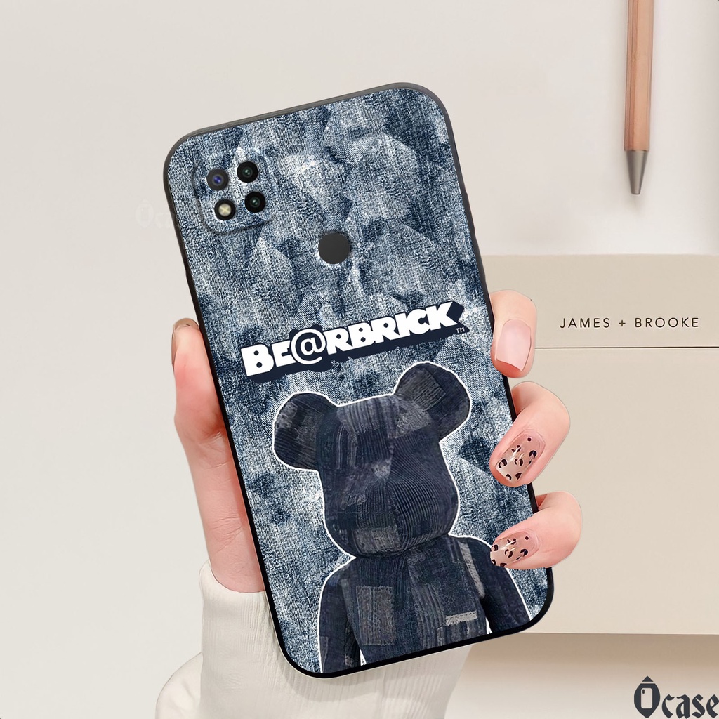 Ốp lưng Xiaomi Redmi 9C / 9C NFC / Poco C3 / Poco C40 in hình gấu cạnh viền vuông có bảo vệ camera