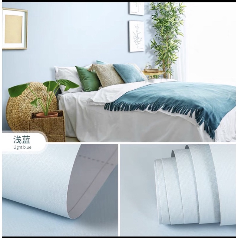 Giấy dán tường 10M khổ rộng 45CM sẵn keo wallpaper dán tủ quần áo chống ẩm mốc trang trí phòng ngủ phòng khách FREESHIP