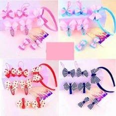 Bộ Bờm Nơ Kẹp Dây Buộc Tóc 7 Món Handmade cho bé