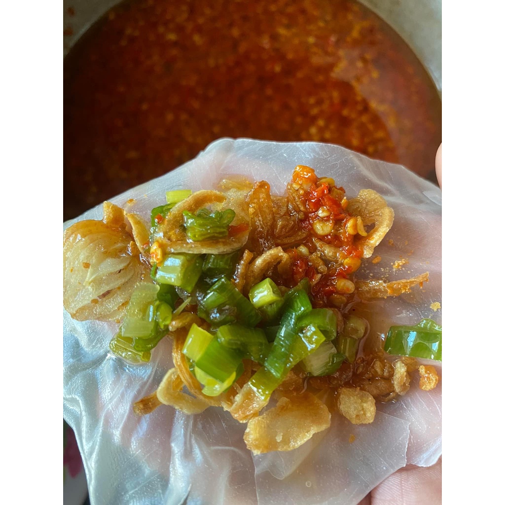 Bánh tráng trộn mỡ hành mắm me lục vị độc quyền Snack Cô Tấm ngon đỉnh Hà Nội