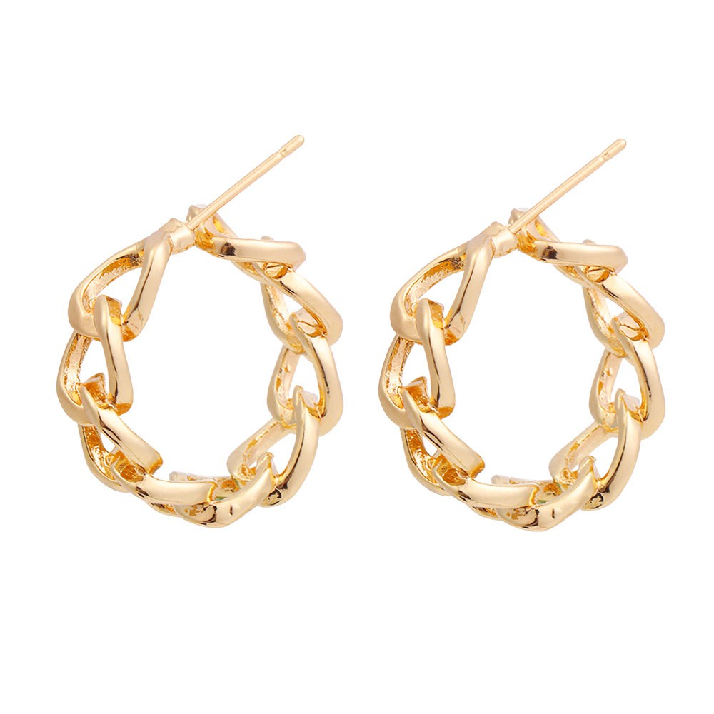 Khuyên Tai Tròn Bằng Kim Loại Nhiều Màu Sắc Thời Trang Cho Nữ