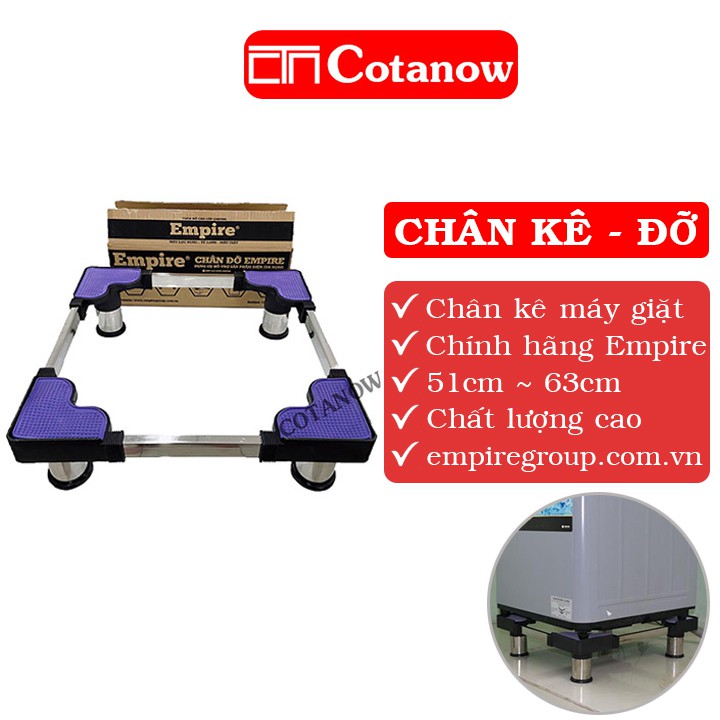 Chân Đế Máy Giặt - Chân Kê Máy Giặt - Tủ Lạnh Chống Rung Lắc Empire Cao Cấp Inox 304 COTANOW