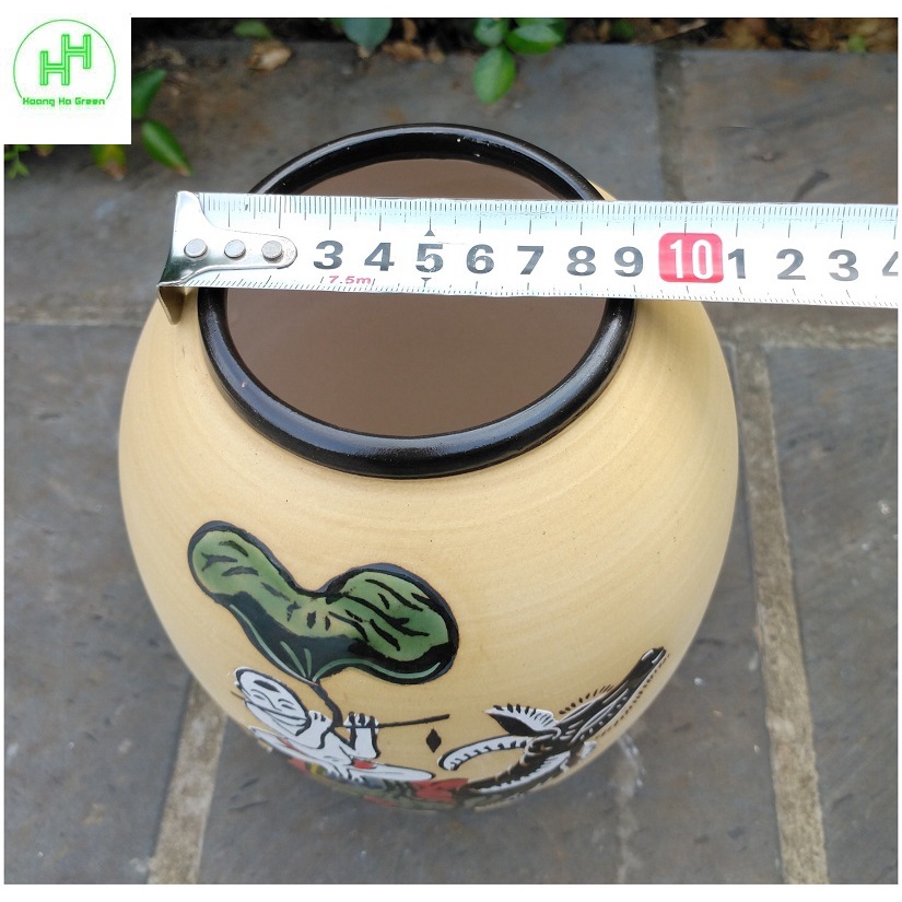 Bình cắm hoa, Bình trang trí nhà cửa, Chất liệu gốm sứ Bát Tràng, KT: 23x8cm, MH: VẠI_01