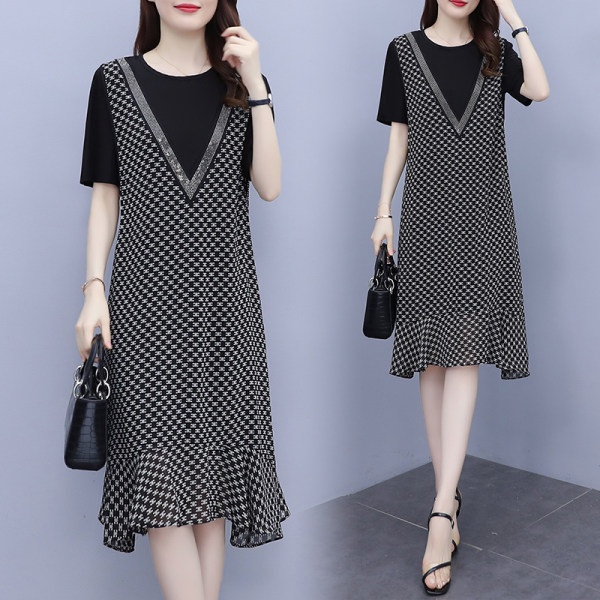 Đầm Chiffon Plus Size Đính Đá Thời Trang Dành Cho Nữ