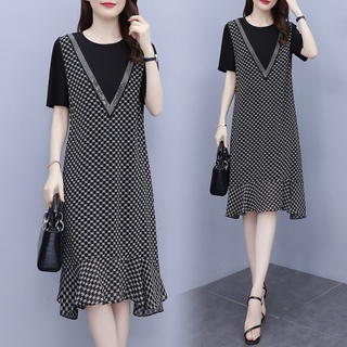 Đầm chiffon plus size đính đá thời trang dành cho nữ