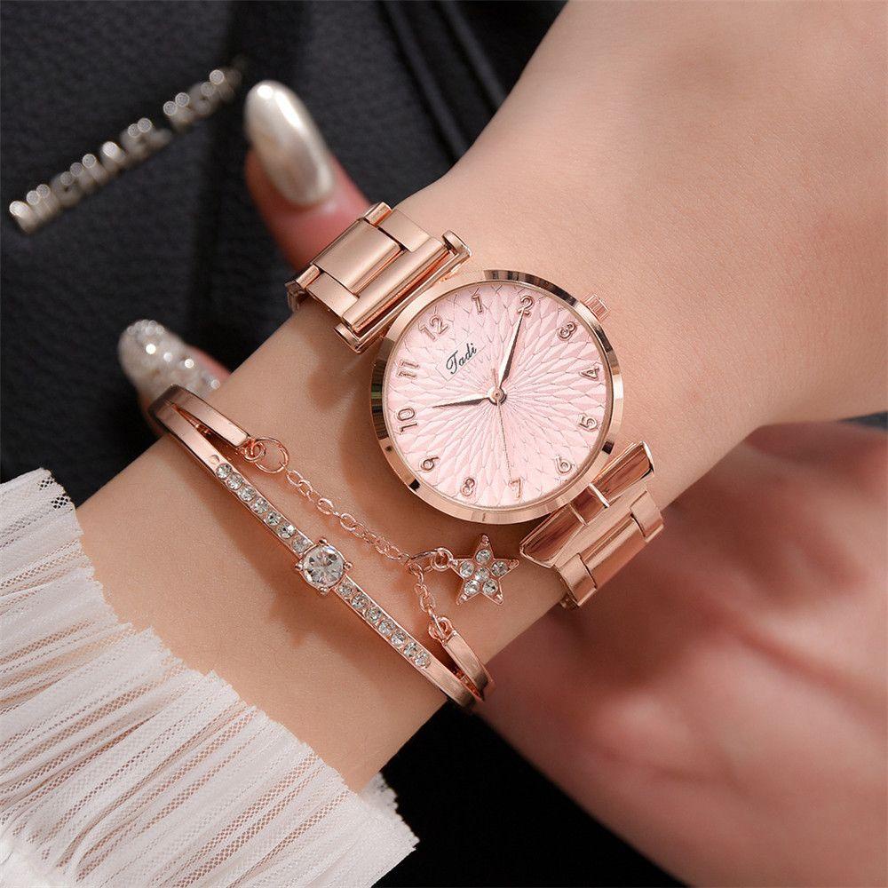 Đồng Hồ Bằng Thép Không Gỉ Sang Trọng Thanh Lịch Cho Nữ