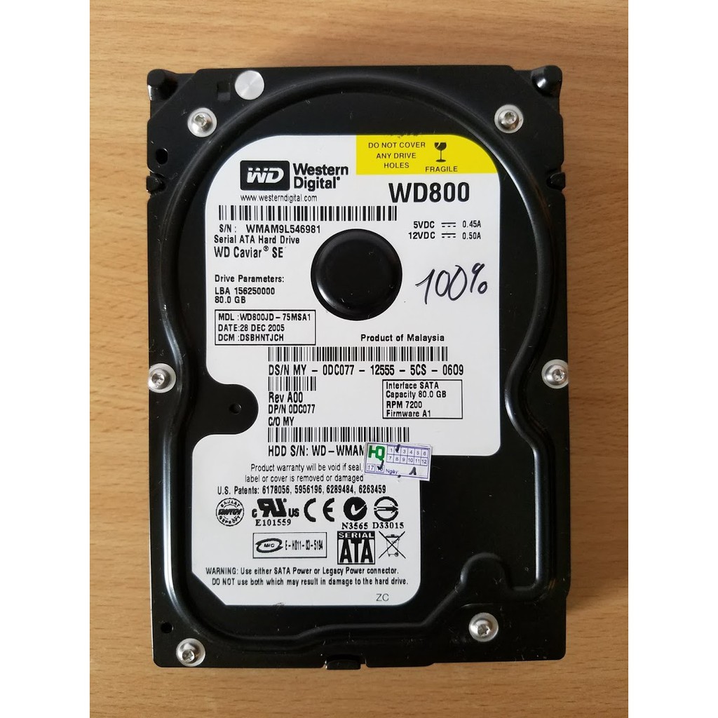 Ổ CỨNG MÁY TÍNH HDD  80GB 160G