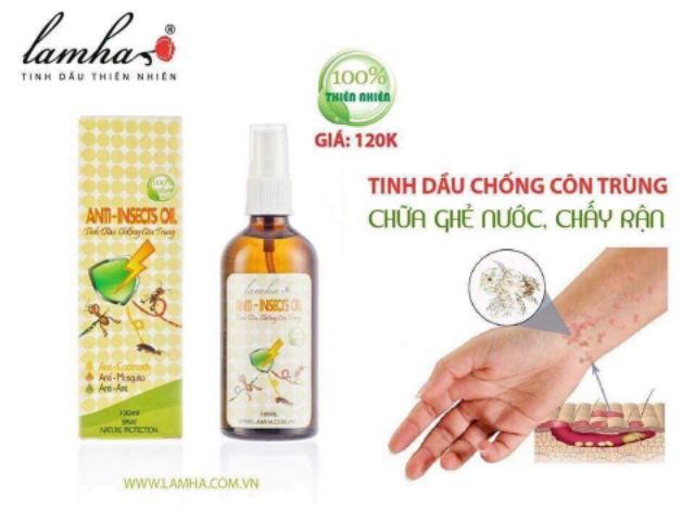 TINH DẦU XỊT ĐUỔI MUỖI, KIẾN, GIÁN