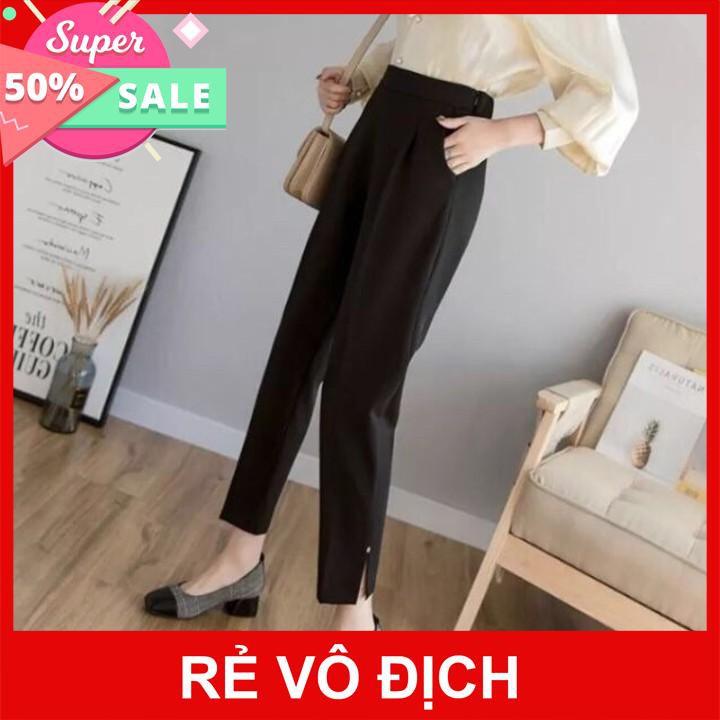 Quần baggy xẻ gấu xinh xắn _ Quần Tây Nữ