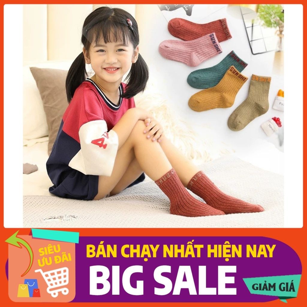 SET 5 ĐÔI TẤT CHÂN CAO CỔ CHO BÉ