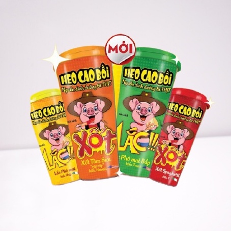 Xúc Xích Heo Cao Bồi Đủ Vị Hộp 4 Cây