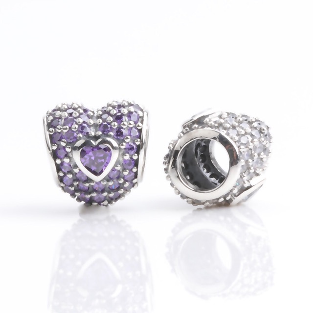 KHO SỈ  Charm trái tim đính đá siêu xinh - Hàng loại 1 cực đẹp PL039