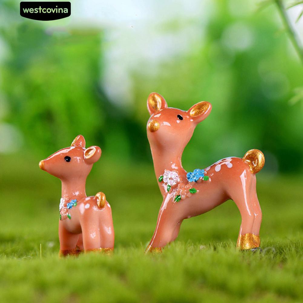 Mô Hình Chú Hươu Mini Trang Trí Tiểu Cảnh