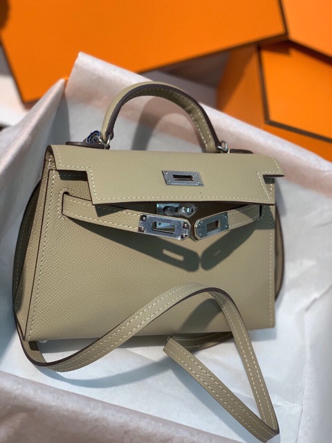 Túi HM KELLY SIÊU CẤP SIZE 20 màu nude