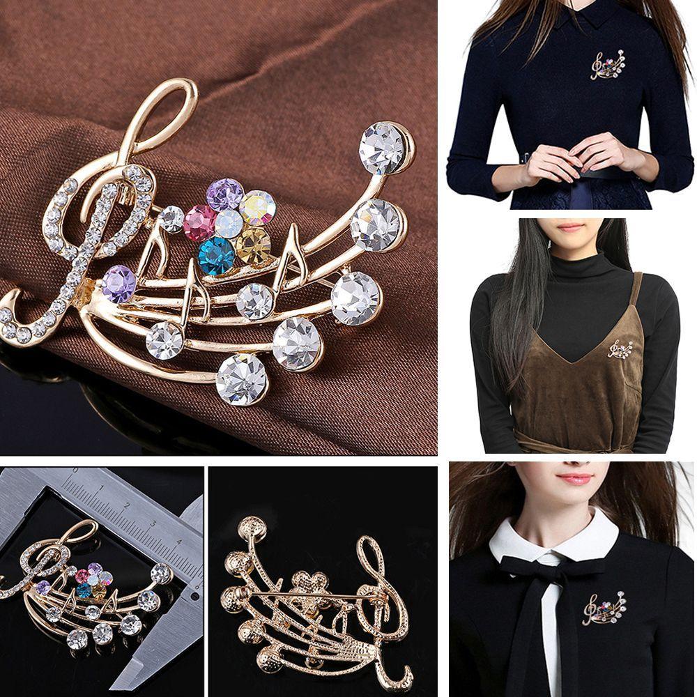 Trâm Cài Áo Hình Nốt Nhạc Và Hoa Nở|Ghim Cài Áo Hình Nốt Nhạc