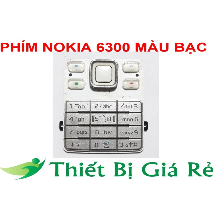 PHÍM NOKIA 6300 MÀU BẠC