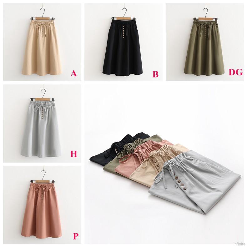 FREESHIP ĐƠN 99K_ Chân váy xòe đính nút thời trang dành cho nữ | BigBuy360 - bigbuy360.vn