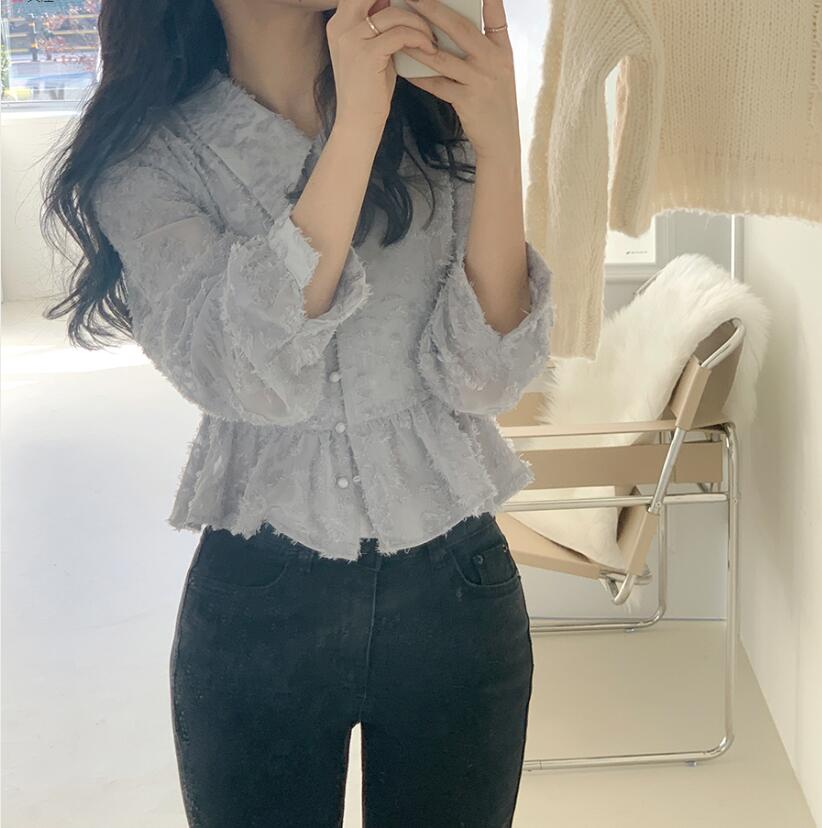 Áo chiffon SUXI dài tay thời trang cho nữ