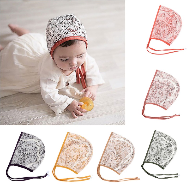 Mũ Chống Nắng Phối Ren Hoa Dễ Thương Xinh Xắn Dành Cho Bé Gái