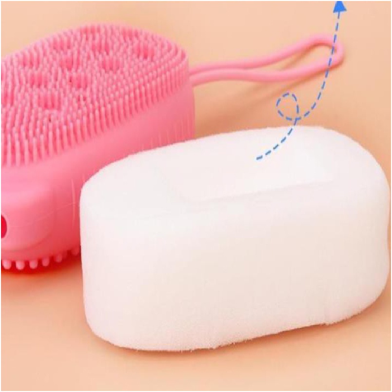 Bông Tắm Silicone Tạo Bọt Massage Hình Chuột Cute,Bông Tắm Tẩy Da Chết 2 Mặt Silicone