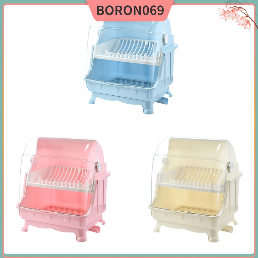 Hộp sấy bát đĩa Giá để dao kéo chén đĩa có nắp đậy Hộp lưu trữ bộ đồ ăn nhà bếp đa chức năng Boron069