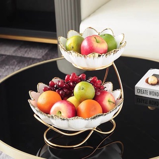 khay đựng trái cây 2 tầng