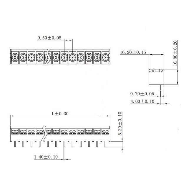 Cầu đấu dây HB 9500 có nắp bảo vệ các loại