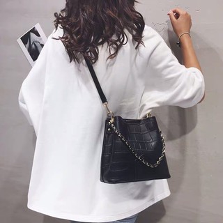 Túi da sần 2 quai Hàn quốc p080