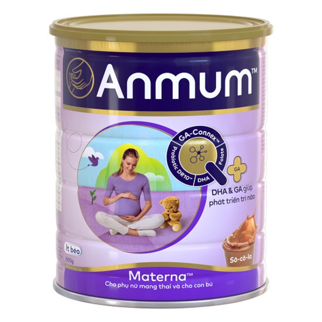 Sữa bột Anmum Materna hương Vani/Chocolate lon 800g