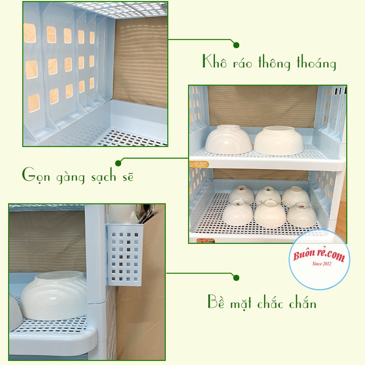 Kệ úp chén bát 3 tầng Việt Nhật (MS:5528), Kệ để đồ nhà bếp tiện dụng, hữu ích -Buôn rẻ 01359
