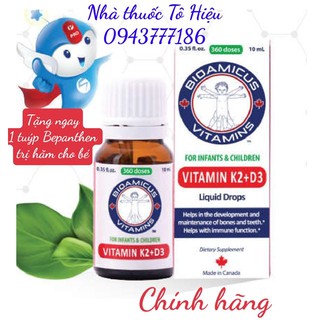 [ Bioamicus K2- D3 ( Chính hãng)- Giúp trẻ hấp thụ canxi toàn diện