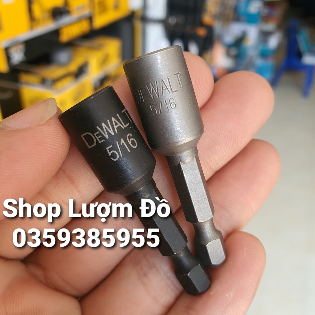 Đầu bắn tôn Dewalt 8mm nam châm rất mạnh và cứng