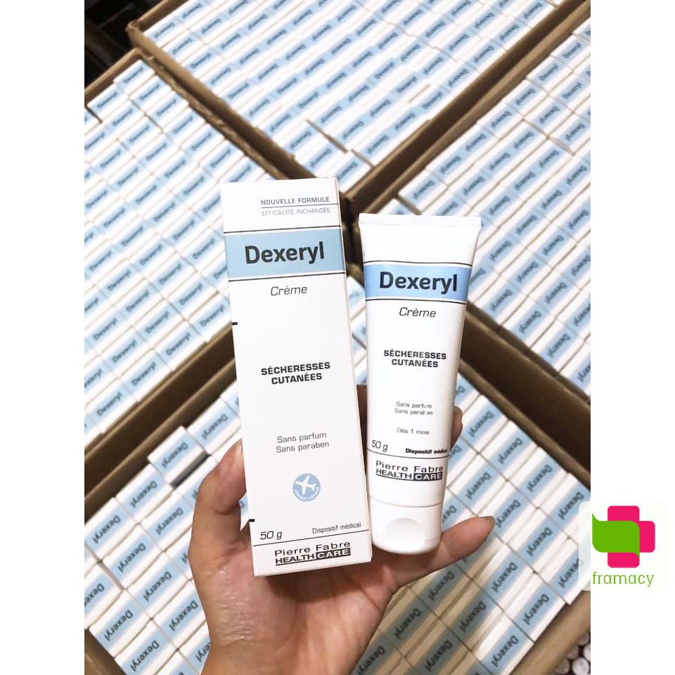 Kem nẻ dưỡng ẩm Dexeryl Creme, Pháp (50g+250g) hỗ trợ da nứt nẻ, chàm sữa, mẩn ngứa rôm sảy cho trẻ sơ sinh, người lớn