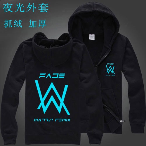 Áo Khoác Hoodie Alan Walker Phối Khóa Kéo Sau Lưng Cá Tính