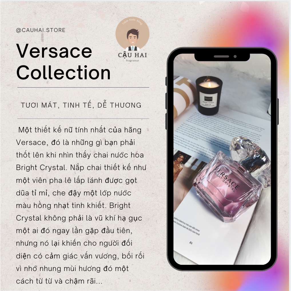 Nước hoa quyến rũ  V"ersace Bright Crystal EDT 10ml Spray | BigBuy360 - bigbuy360.vn