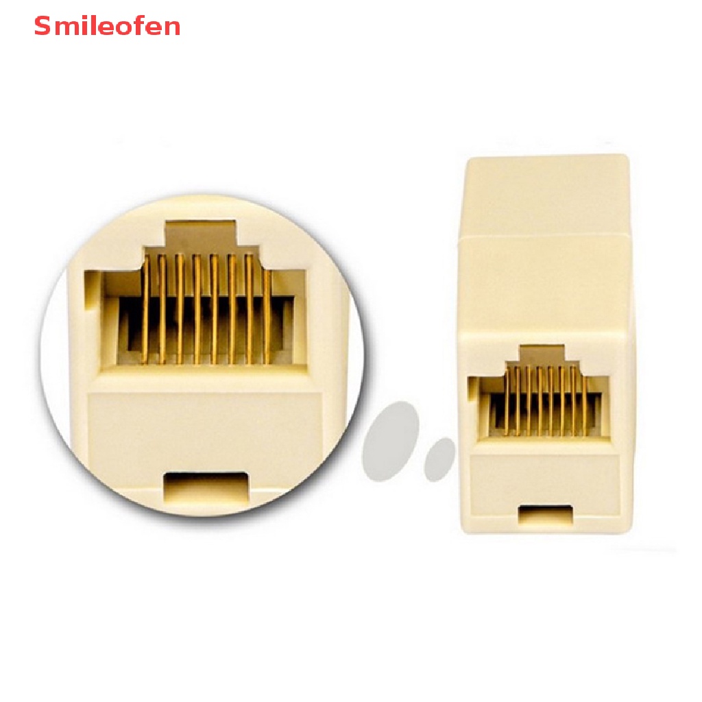 [Smileofen] Bộ 10 Đầu Nối Dây Cáp Mạng Lan RJ45 Đầu Cái Sang Đầu Cái Mới