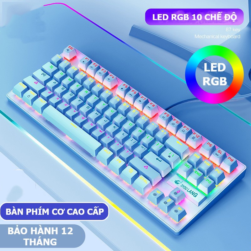 Bàn Phím Cơ Cho Máy Tính K2 Pro Led RGB - 10 Chế Độ Led Khác Nhau - Chính Hãng HD DESIGN