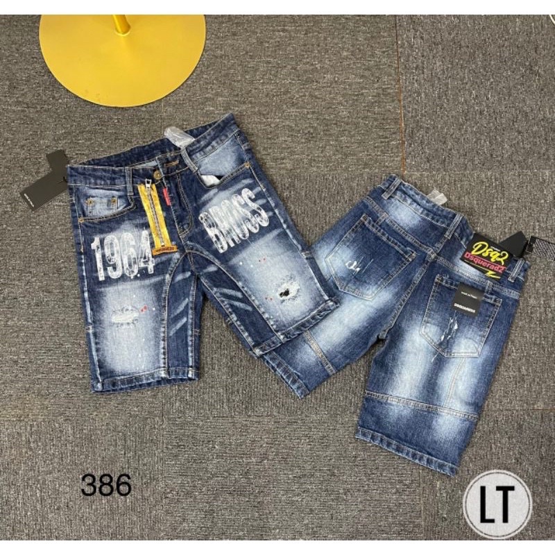 Quần jen nam  ngắn short ngố khoá lệch quản châu dược in chữ 1994 bross cực  đẹp