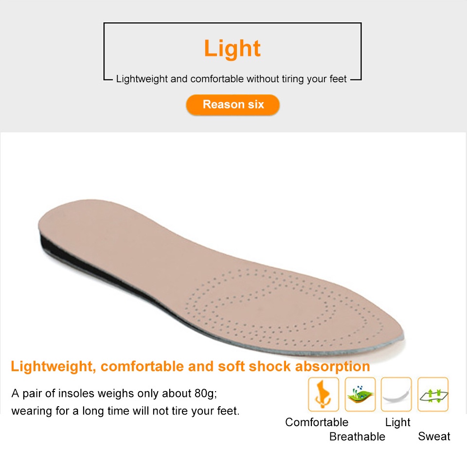 Miếng Lót Giày Da Bò Hai Mặt Thấm Hút Mồ Hôi Thoáng Khí Tăng Chiều Cao Chống Trượt Thoáng Khí