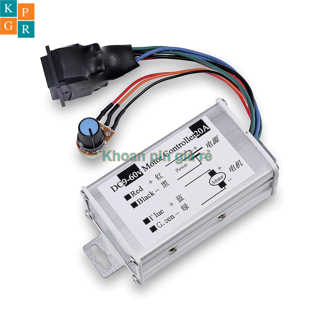 KPGR Mạch điều khiển tốc độ động cơ DC 1200W có đảo chiều