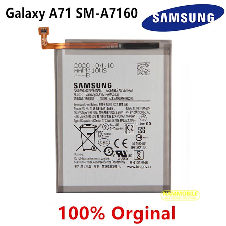Pin Samsung A71, A715, A7160 EB-BA715ABY 4500mAh Zin + Tặng Keo dán Pin + FreeShip