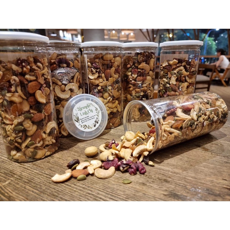 [Vị Mật ong - Vani]  Granola siêu hạt 5% yến mạch thơm ngon giòn rụm hỗ trợ giảm cân, thực phẩm tốt cho mẹ và bé
