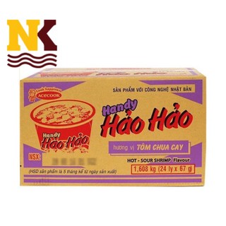 ACECOOK Mì Ly Hảo Hảo Handy Tôm Chua Cay 4 ly x 66g