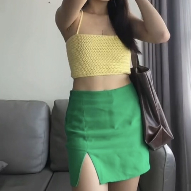 Áo len handmade thắt chéo lưng Bee Top