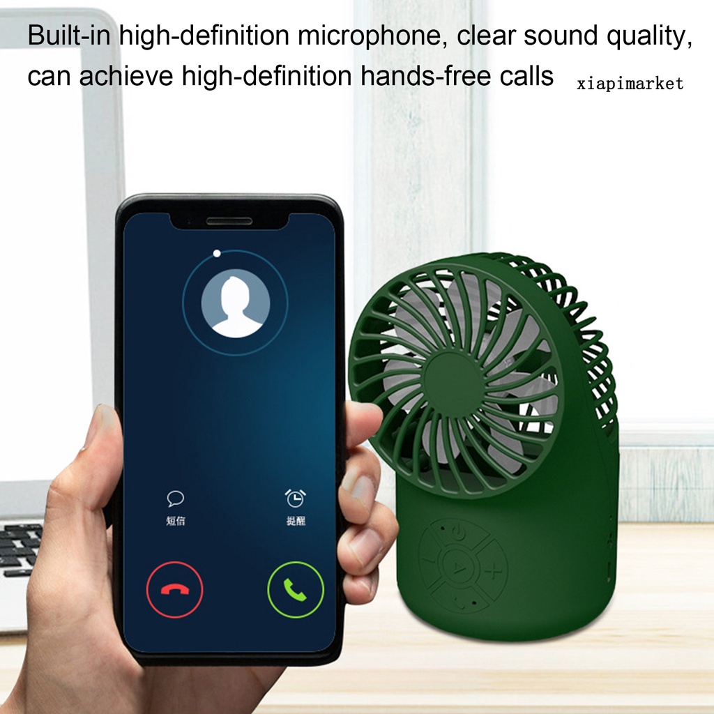 MALO_F8 Desk Fan Speaker 2 In 1 Creative Solid Color Bluetooth 5.0 Fan Speaker for Home