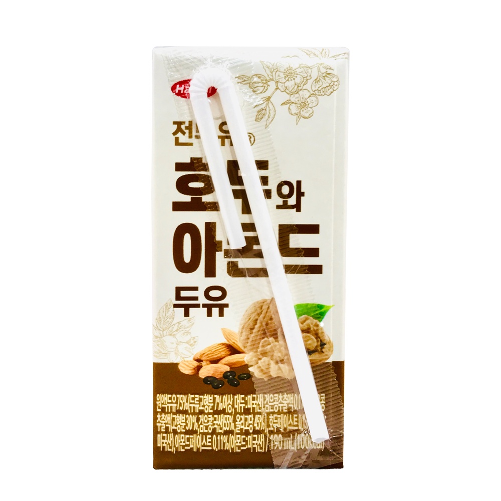 Sữa óc chó hạnh nhân Hàn Quốc Hanmi, Hương vị tự nhiên, Thơm Ngon Bổ Dưỡng, 190ML/Hộp