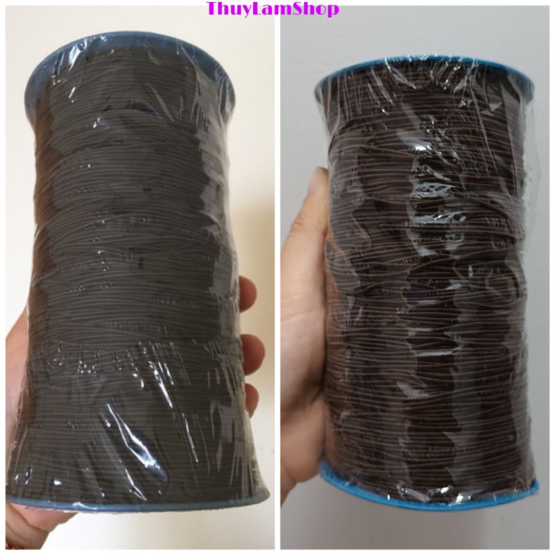Cuộn dây thun co giãn màu đen mau nâu hàng loại 1