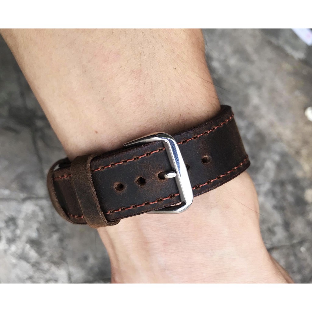 Dây Da Đồng Hồ Casio 1200 da bò sáp